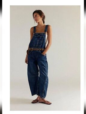 NWOT We The Free Good Luck Barrel Overalls~ Deep End